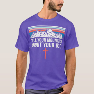 Camiseta Faith Cristã Bonita Citação Diga Sua Montanha
