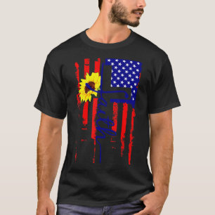 Camiseta Faith Cross American Flag Cristo Jesus Religioso C
