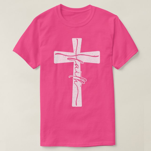 Camiseta Faith Cross Patriot Jesus God Christian Pray Relig (Frente do Design)