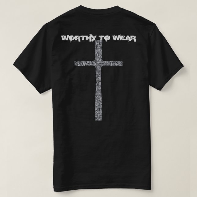 Camiseta Faith Cross Silver - Digno De Vestir (Verso do Design)