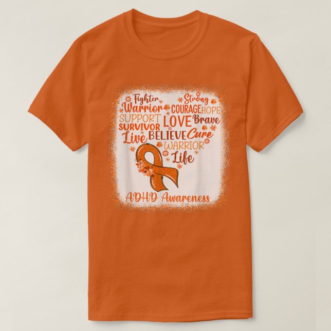 Camiseta Faith Cure Orange Ribbon, guerreira guerreira - AD (Frente do Design)