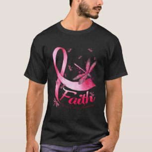 Camiseta Faith Dragonfly Cancer Sensibilização T-Shirt