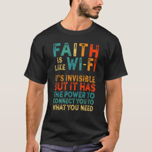 Camiseta Faith É Como Wifi Religioso Jesus