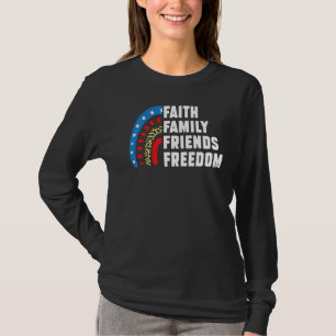 Camiseta Faith Family Amigos Liberdade 4 De Julho