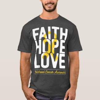 Camiseta Faith Hope ama a consciência do Cancer de infância
