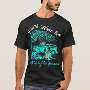 Camiseta Faith Hope ama a consciencialização intersticial d
