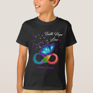 Camiseta Faith Hope ama Alzheimerheimer Consciência