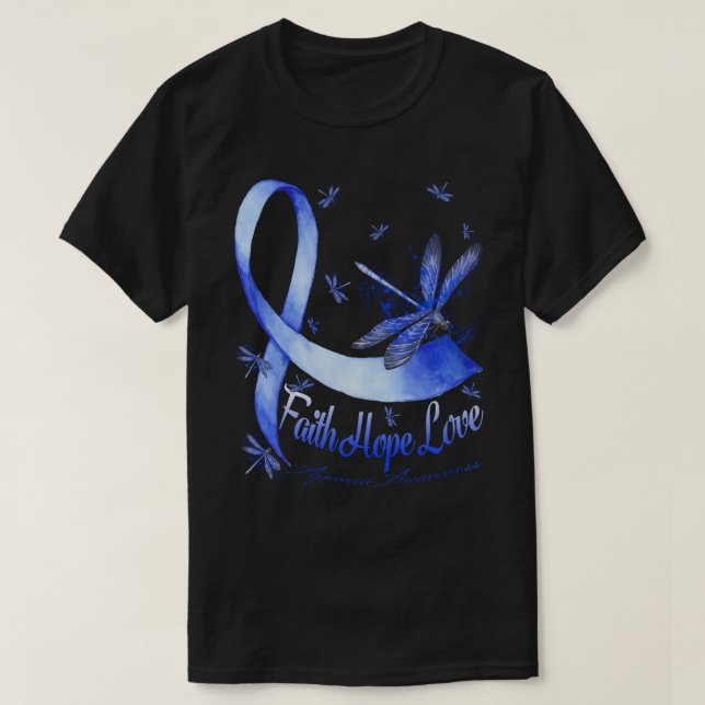 Camiseta Faith Hope ama Apraxia Dragonfly (Frente do Design)