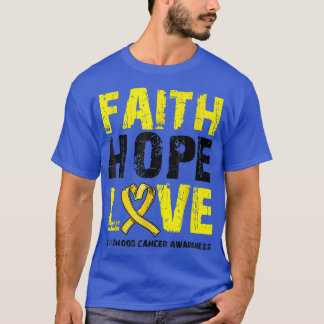 Camiseta Faith Hope ama Cancer de infância consciência Dour