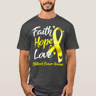 Camiseta Faith Hope ama Consciência do Cancer infantil 1643
