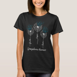 Camiseta Faith Hope ama Consciência do Citomegalovírus