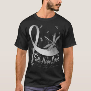 Camiseta Faith Hope ama Dragonfly Consciência da Dor