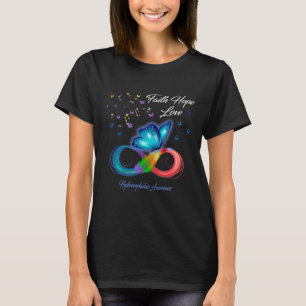 Camiseta Faith Hope ama Hidrocefalia Consciência