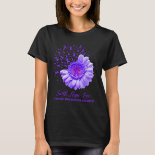 Camiseta Faith Hope ama Hipertensão Pulmonar Sensibilização