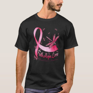 Camiseta Faith Hope ama o dragonista da consciência do Canc