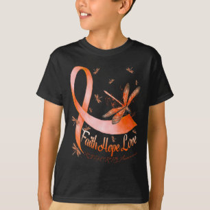 Camiseta Faith Hope ama Rsd Crps Sensibilização Dragonfly