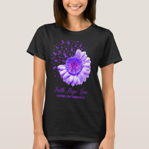 Camiseta Faith Hope ama Sobrevivente crônico de consciência