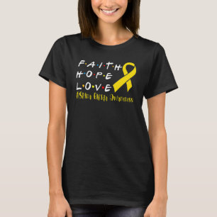 Camiseta Faith Hope ama Spina Bifida Consciência 1