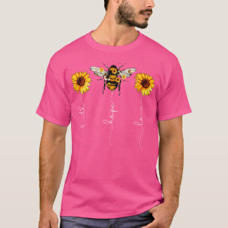 Camiseta Faith Hope ama Sunflower Bee Jesus Christian Bibl