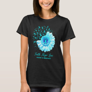 Camiseta Faith Hope ama Trisomia 18 Sobrevivência de Consci