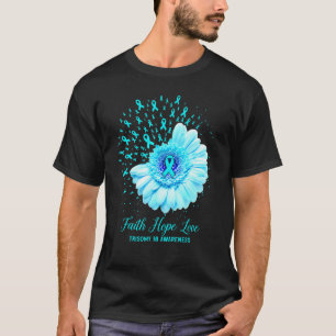 Camiseta Faith Hope ama Trisomia 18 Sobrevivência de Consci