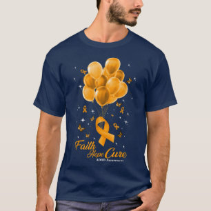 Camiseta Faith Hope Cure Butterflies Orange Ribbon ADHD Awa