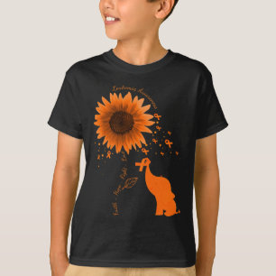 Camiseta Faith Hope Fight Love Elephflower Leukemia
