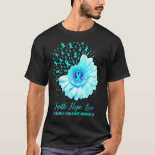 Camiseta Faith Hope Love Digeorge Síndrome de Consciência S