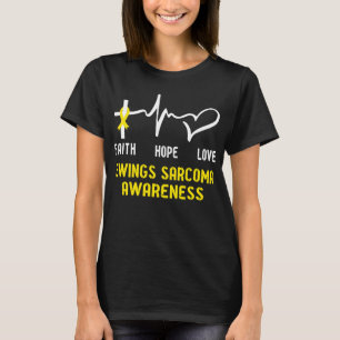 Camiseta Faith Hope Love Easa a Consciência Sarcoma