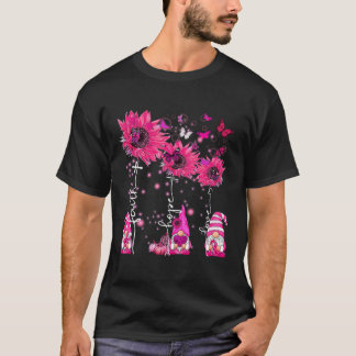 Camiseta Faith Hope Love Gnome Ribbon Breve Cancer Awarene