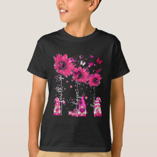 Camiseta Faith Hope Love Gnome Ribbon Breve Cancer Awarene
