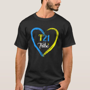 Camiseta Faith Hope Love Heart Yellow Down Syndrome Tr
