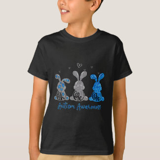 Camiseta Faith Hope Love Leopard Easter Bunny Autism Awaren