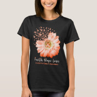 Faith Hope Love Leukemia Consciência Laranja Fita