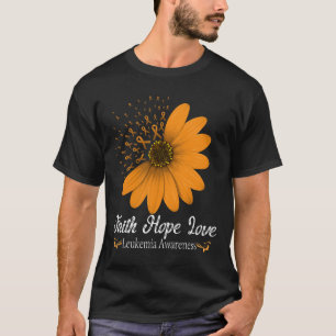 Camiseta Faith Hope Love Orange Ribbon Sanguage Support