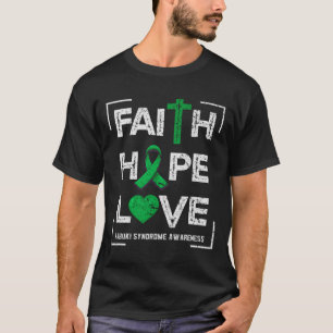 Camiseta Faith Hope Love Síndrome de Kabuki Sensibilização
