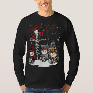 Camiseta Faith Hope Love Snowman Jesus Dandelion Christian