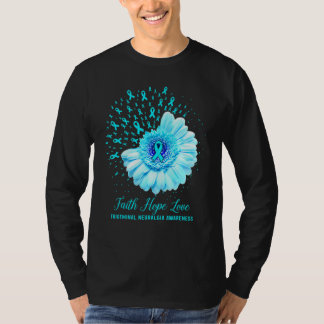 Camiseta Faith Hope Love Trigeminal Neuralgia Sensibilizaçã