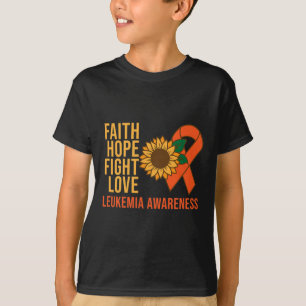 Camiseta Faith Hope luta contra a eucemia e a consciência l