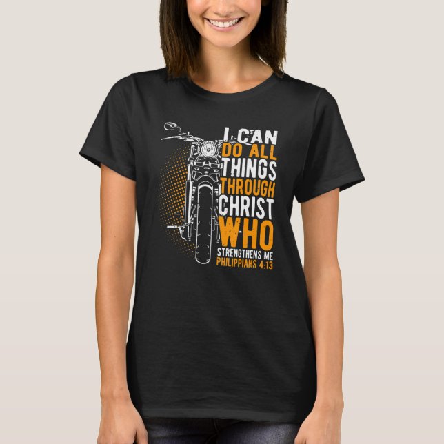 Camiseta Faith I can do all things through christ christian (Frente)
