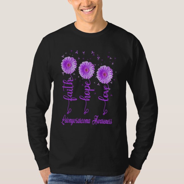 Camiseta Faith Love Esperança que Leiomiosarcoma Consciênci (Frente)