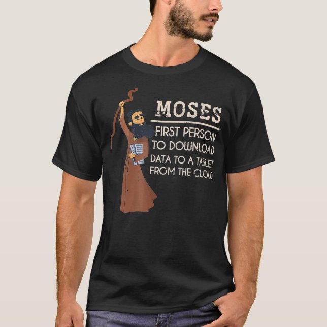 Camiseta Faith Moses Bíblia Verso Funny Christian Gift Pray (Frente)