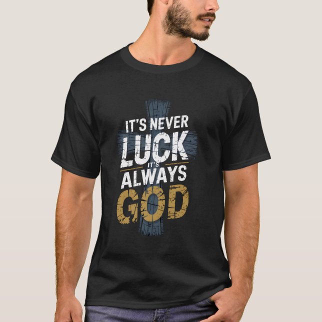 Camiseta Faith Over Chance Inspirational Statement Tee (Frente)