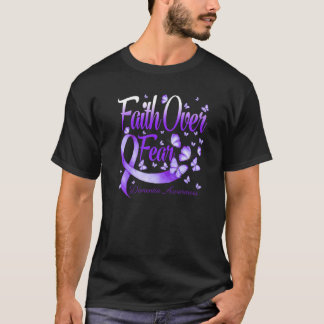 Camiseta Faith Over Fear Dementia Awareness Butterfly