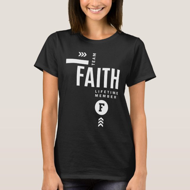 Camiseta Faith Personalised Name Birthday Gift (Frente)