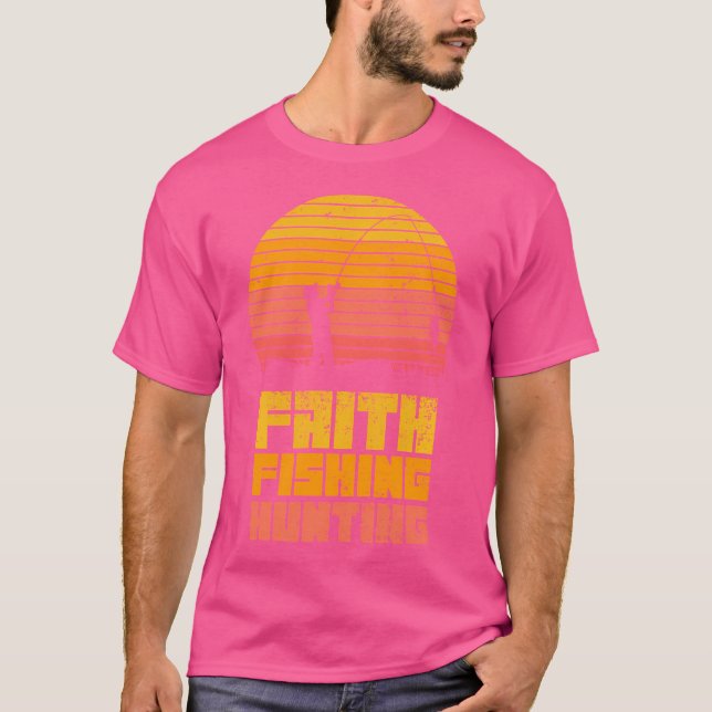 Camiseta Faith Pescaria Pescador Cristão Caçador (Frente)