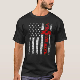 Camiseta Faith Sobre O Medo Da Cruz Cristã de Bandeira Amer