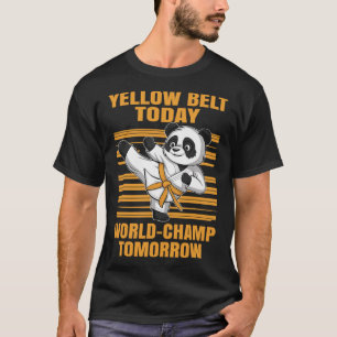 Camiseta Faixa Amarela Hoje Campeão Mundial Amanhã Panda Ka