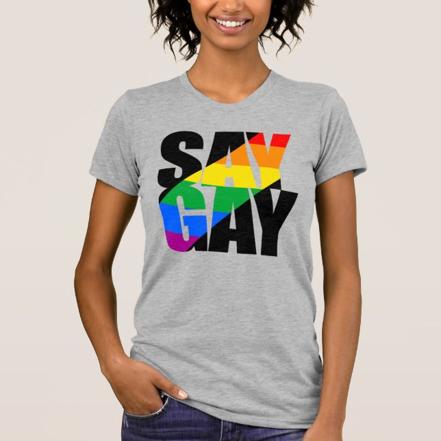 Camiseta Faixa Chuvosa Gay Arco-íris (Frente)