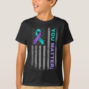Camiseta Faixa da Bandeira Americana Conscientização sobre